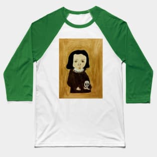 funny cute weird medieval kid painting Baseball T-Shirt